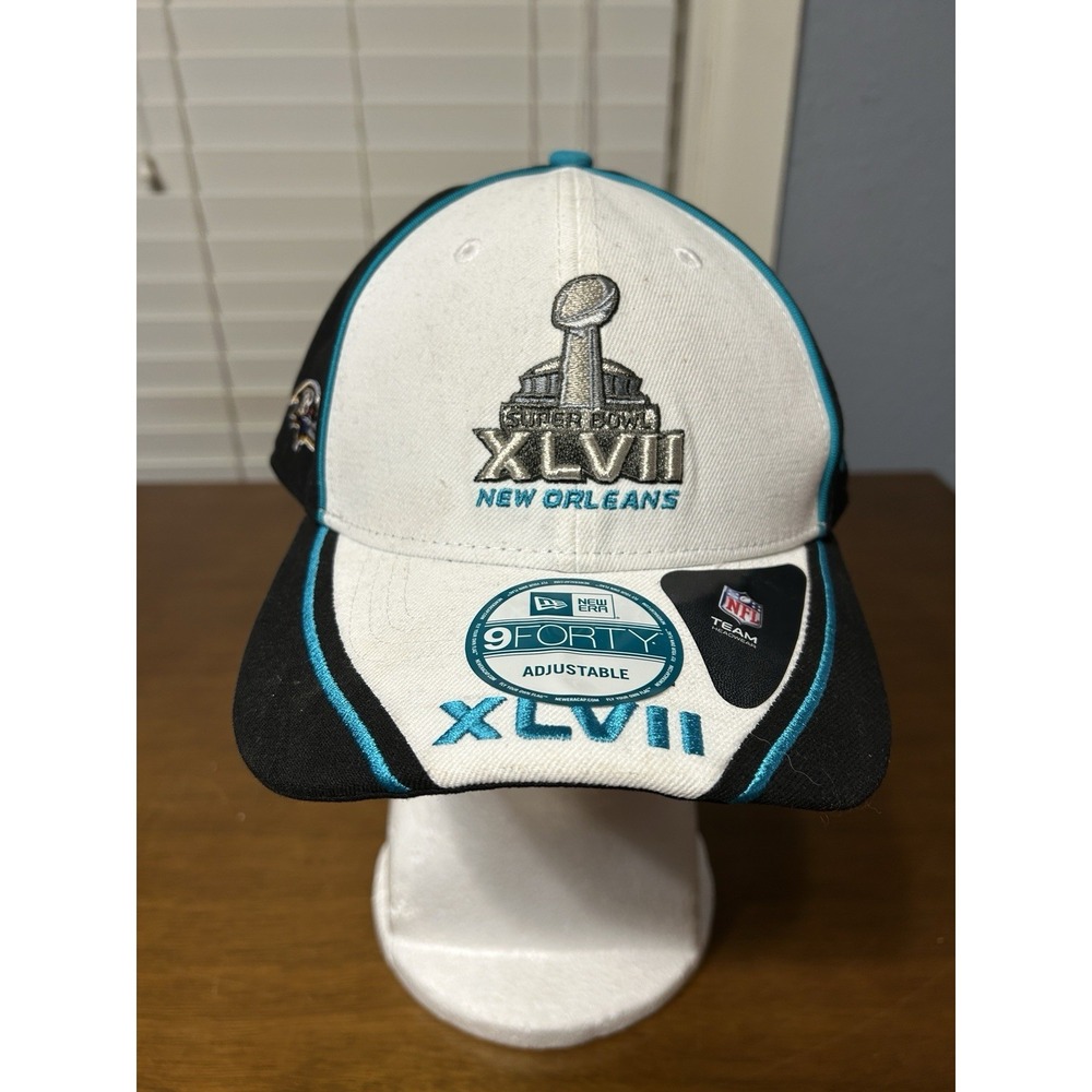 Baltimore Ravens Super Bowl XLVII Champions Hat Cap Embroidered Logo NOLA